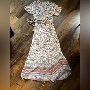 Floral Dress with Belt